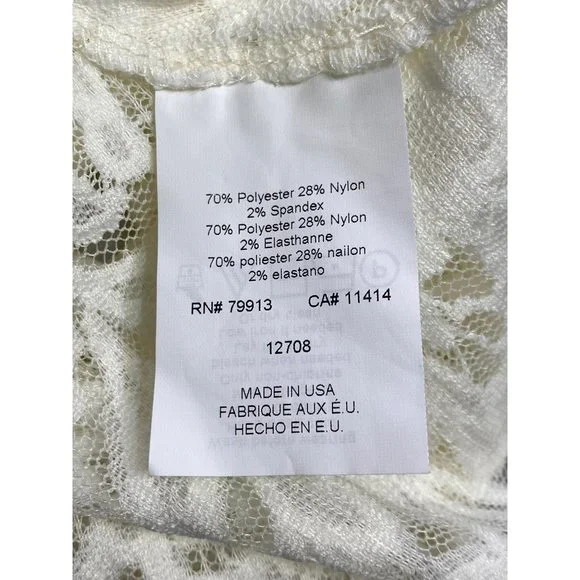 A Pea in the Pod White Tiered Lace Long Sleeve Top Medium Maternity Blouse - Picture 7 of 10